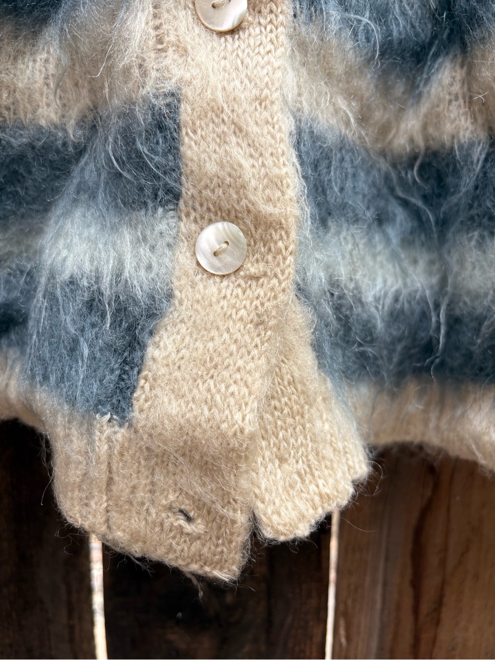 Vintage Striped Mohair Cardigan - Picture 4 of 4